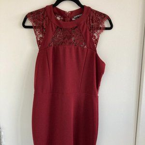 Express Burgundy Dress